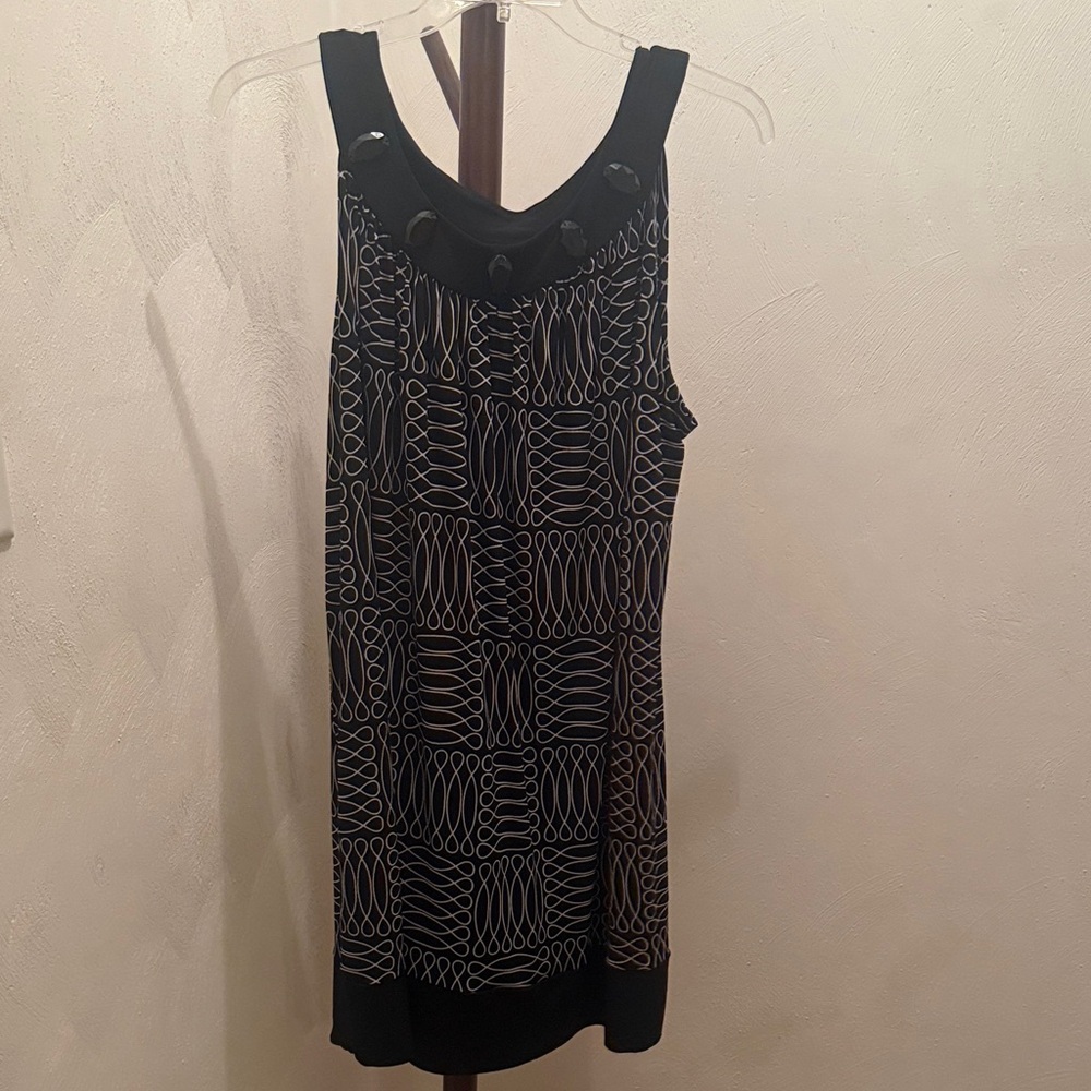Enfocus Studio Black and White Patterned Dress